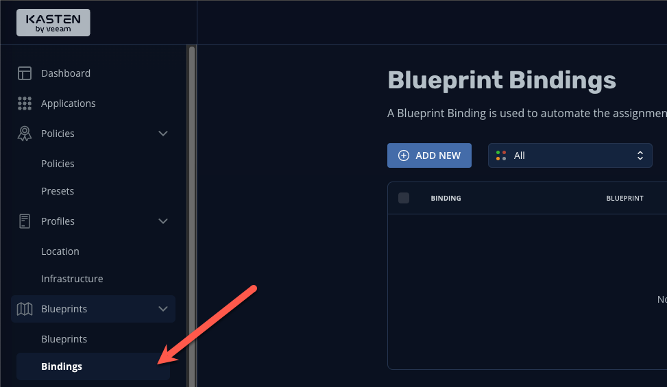 Blueprint Bindings UI